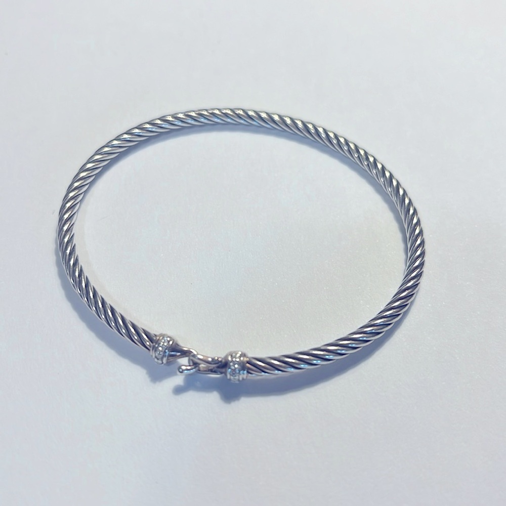 David Yurman cable buckle bracelet with diamonds